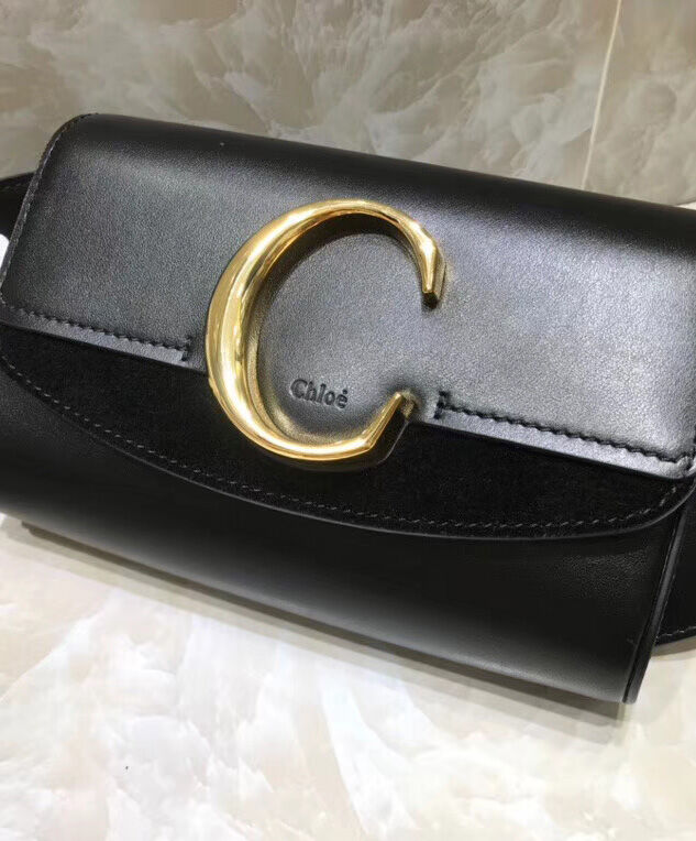 Chloe C Belt Bag Leather Black